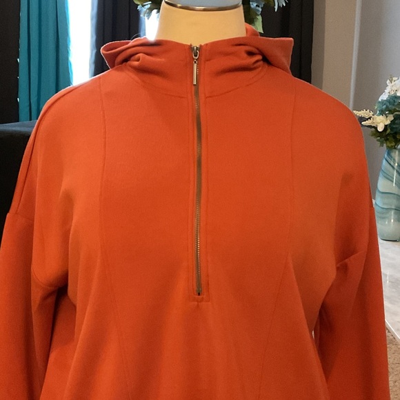 Cable & Gauge Rust Orange Zip-Up Hoodie - Picture 6 of 7